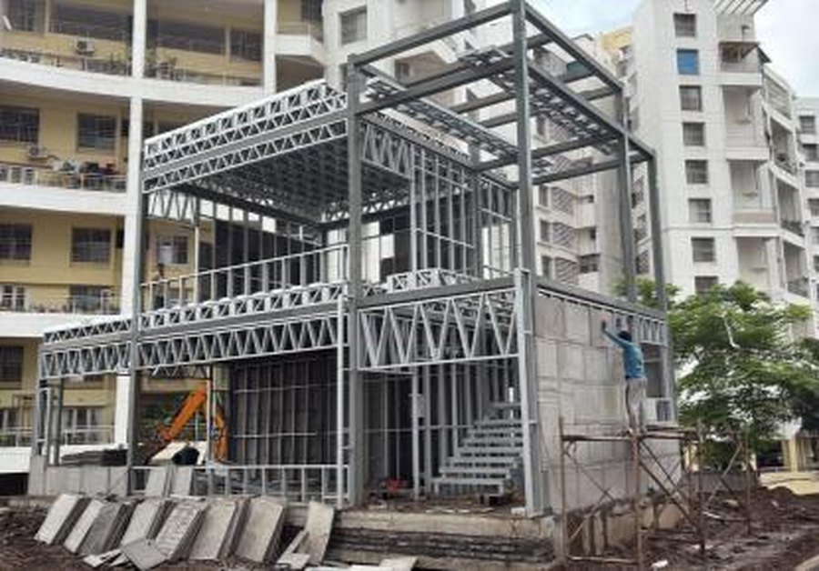 G+2 LGSF frame in an urban site