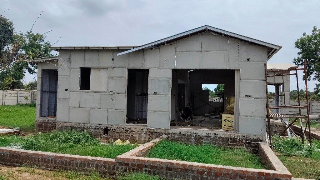 Ongoing LGSF building construction site